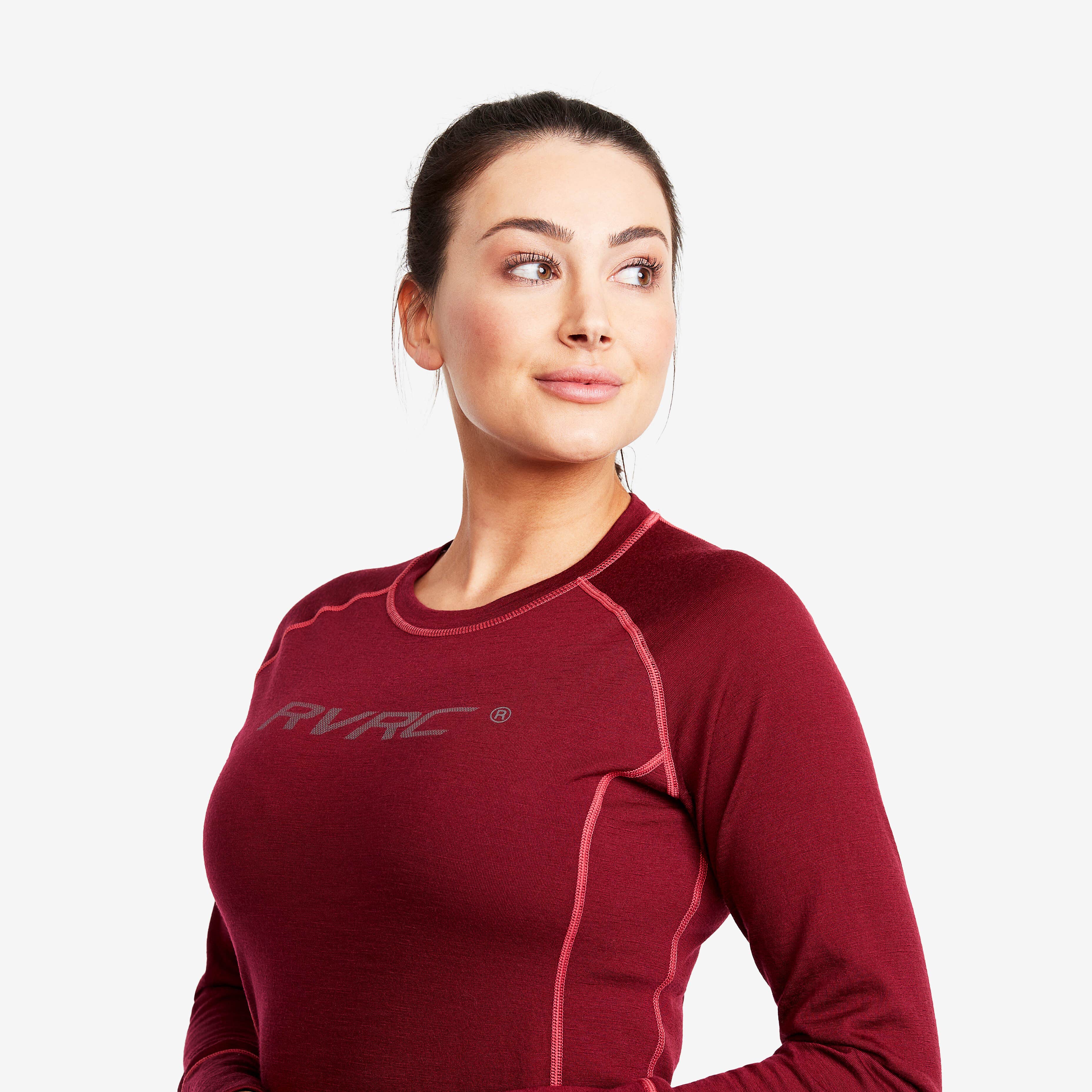 Outright Merino Top Femme Bison Red/ Anthracite