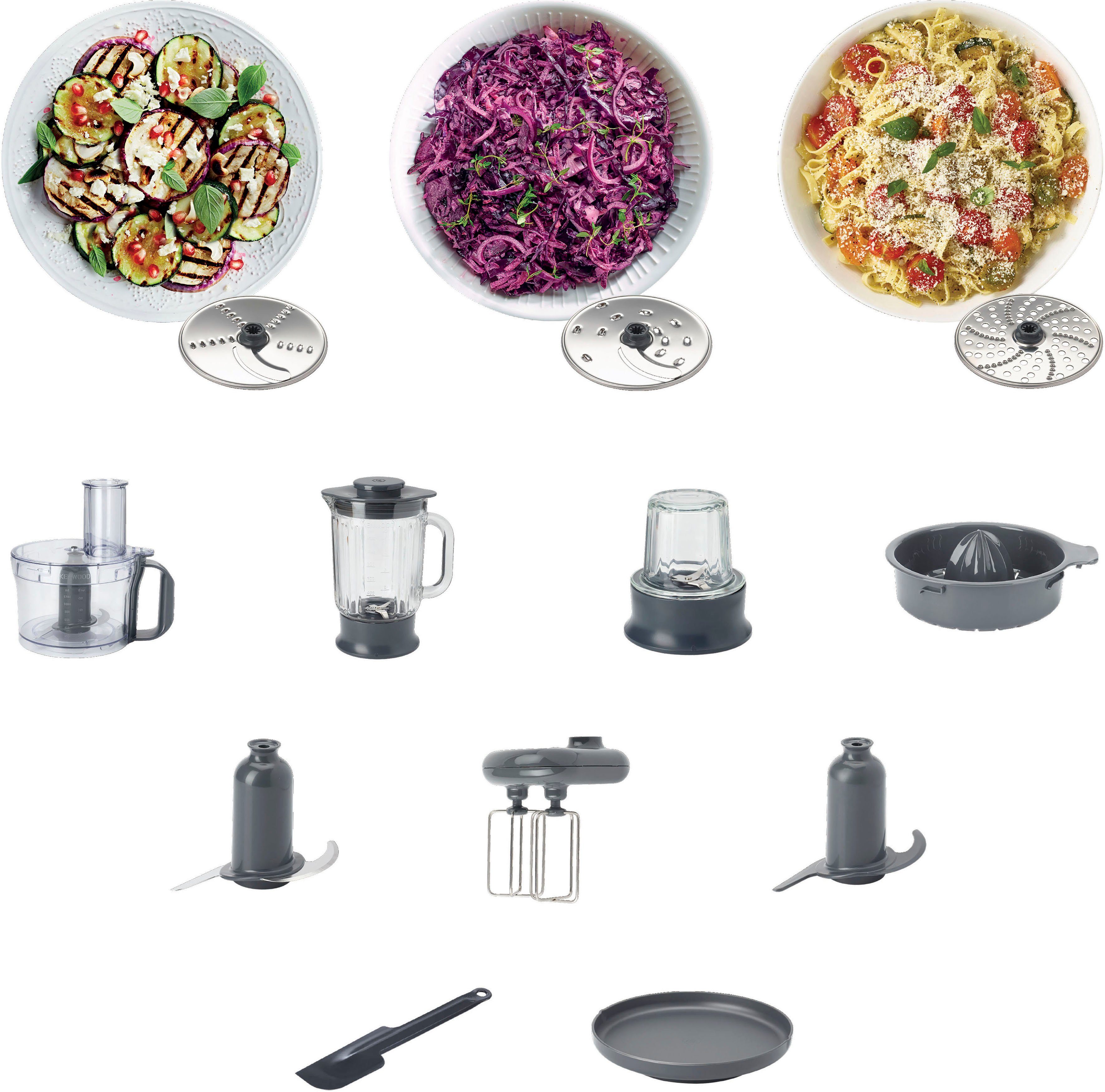 KENWOOD Kompakt-Küchenmaschine Multipro Compact+ FDM313SS, 800 W, mit integrierter Waage