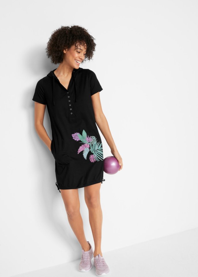 Baumwoll-Shirtkleid, kurzarm