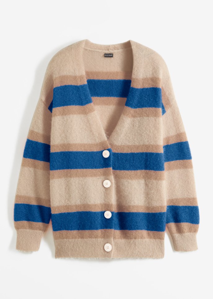 Gestreifte Strickjacke