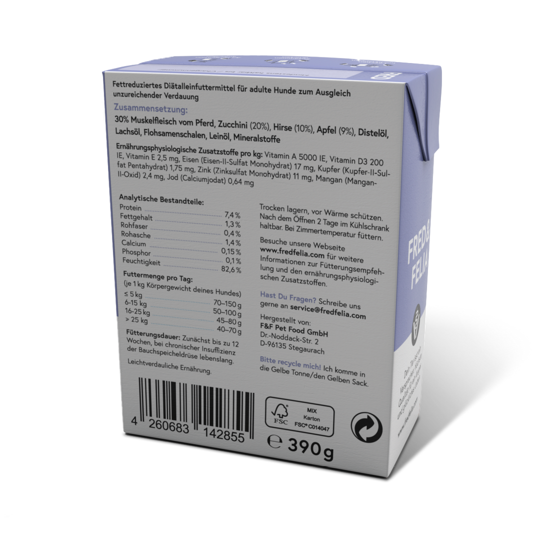 Fred & Felia Hundenassfutter Fred & Felia FRED VET Intestinal Diät - Pankreas 10x390g