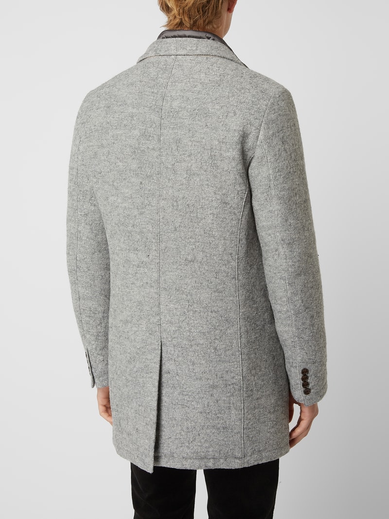 Kurzmantel mit Woll-Anteil in silber