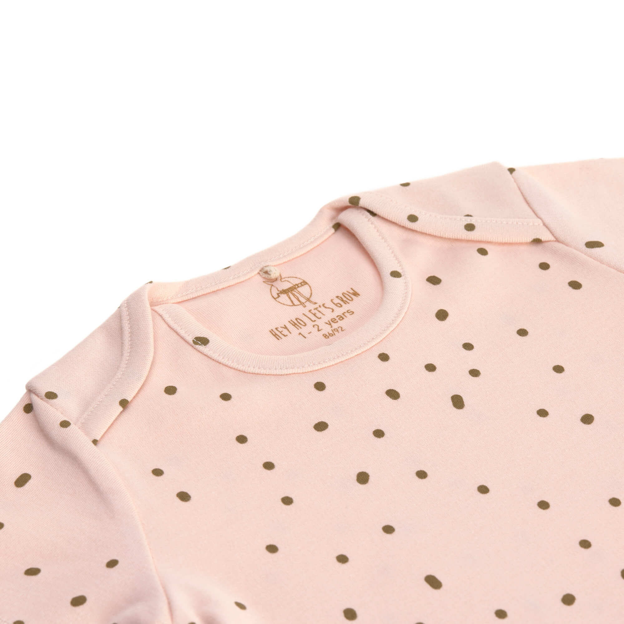 Baby Body langarm - Bio Baumwolle, Rosa