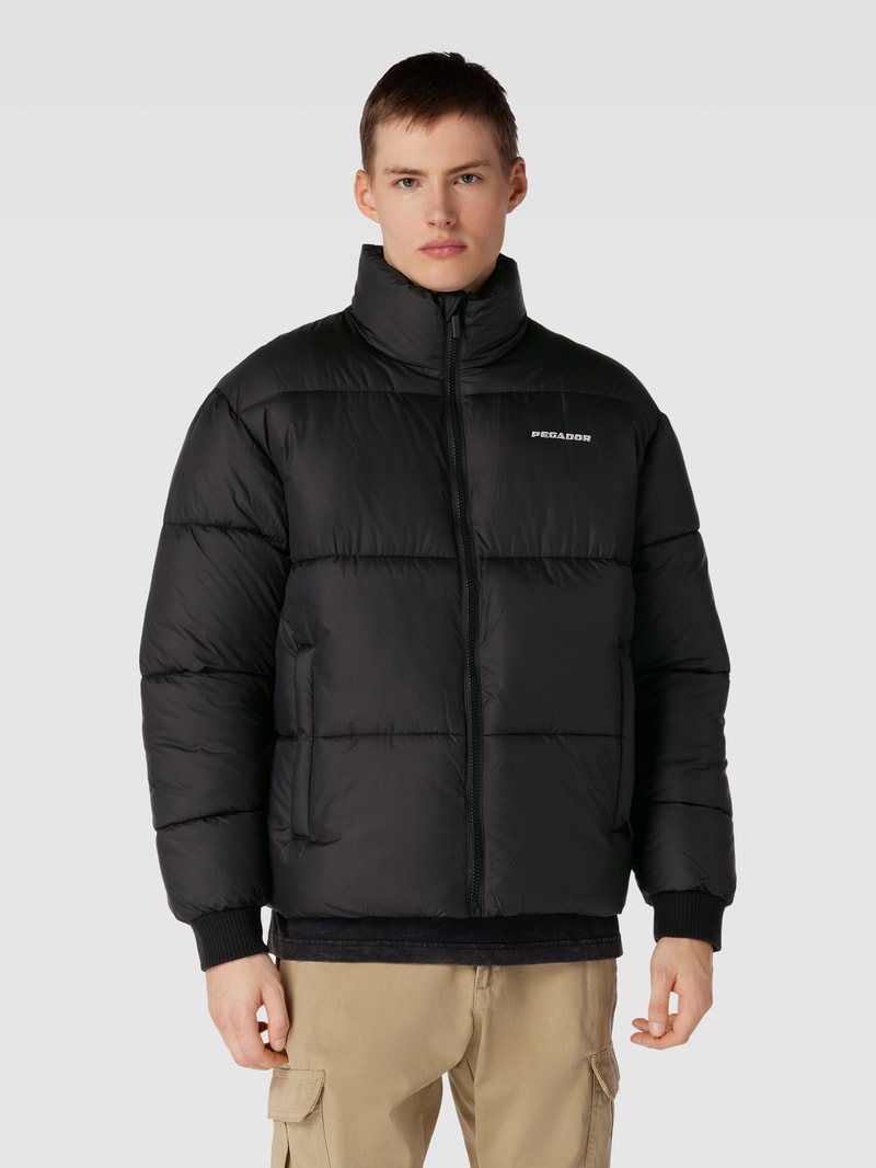 Steppjacke mit Label-Stitching Modell 'PICARD' in schwarz