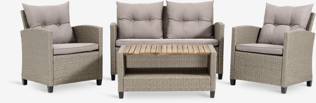 VEN 4-seters natur loungesett