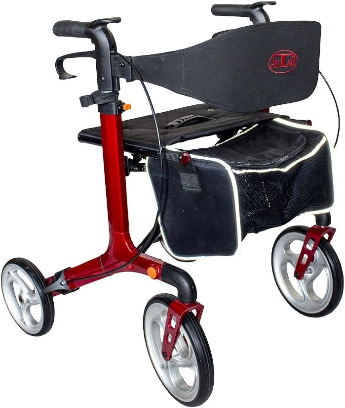 ANTAR Aluminium Premium Rollator AT51111 dunkelrot