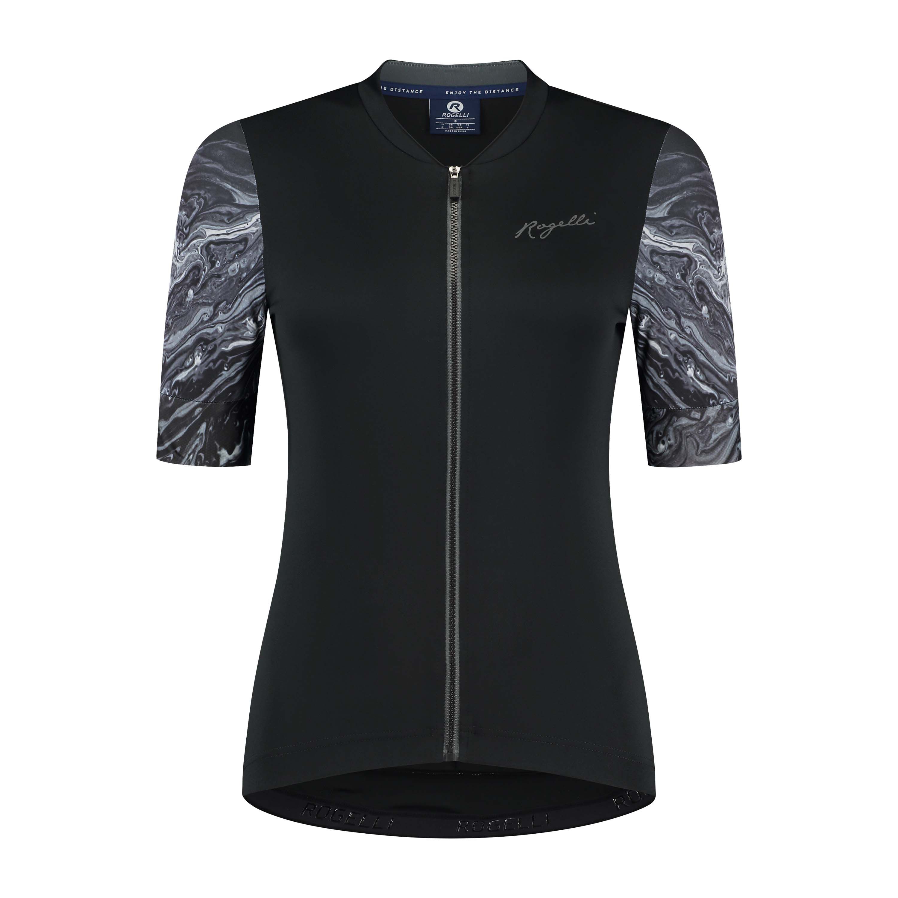 Rogelli Liquid Schwarz/Grau Damen Radtrikot Kurzarm