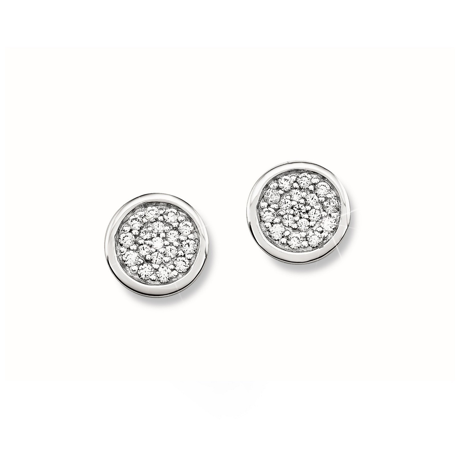 Ohrstecker für Damen. 925 Sterling Silber. Zirkonia synth.