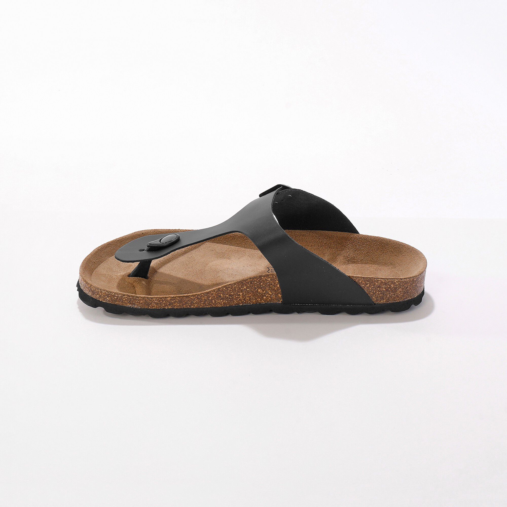 Sandales entredoigts cuir à boucle réglable