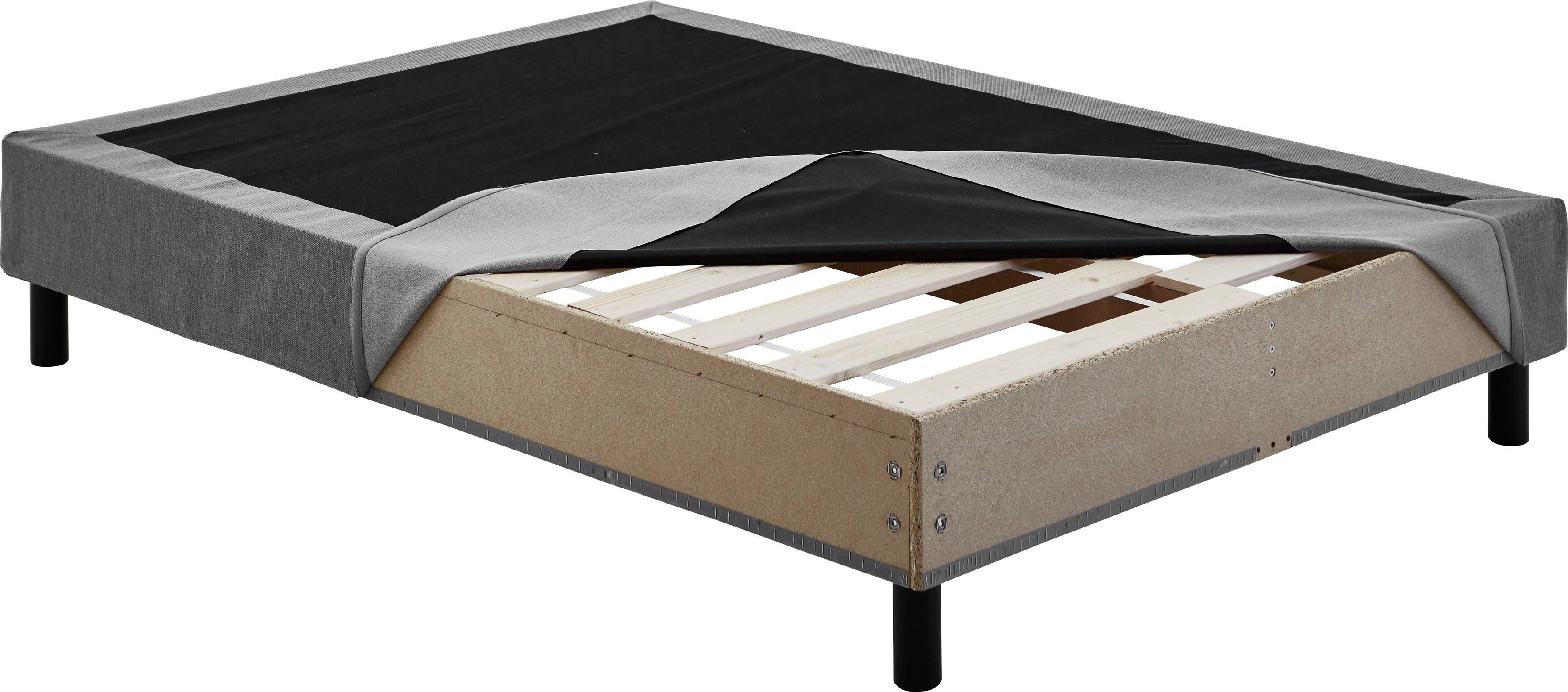 ATLANTIC home collection Boxbett Happy, ohne Kopfteil, mit Topper, wahlweise mit oder ohne Bettwaren