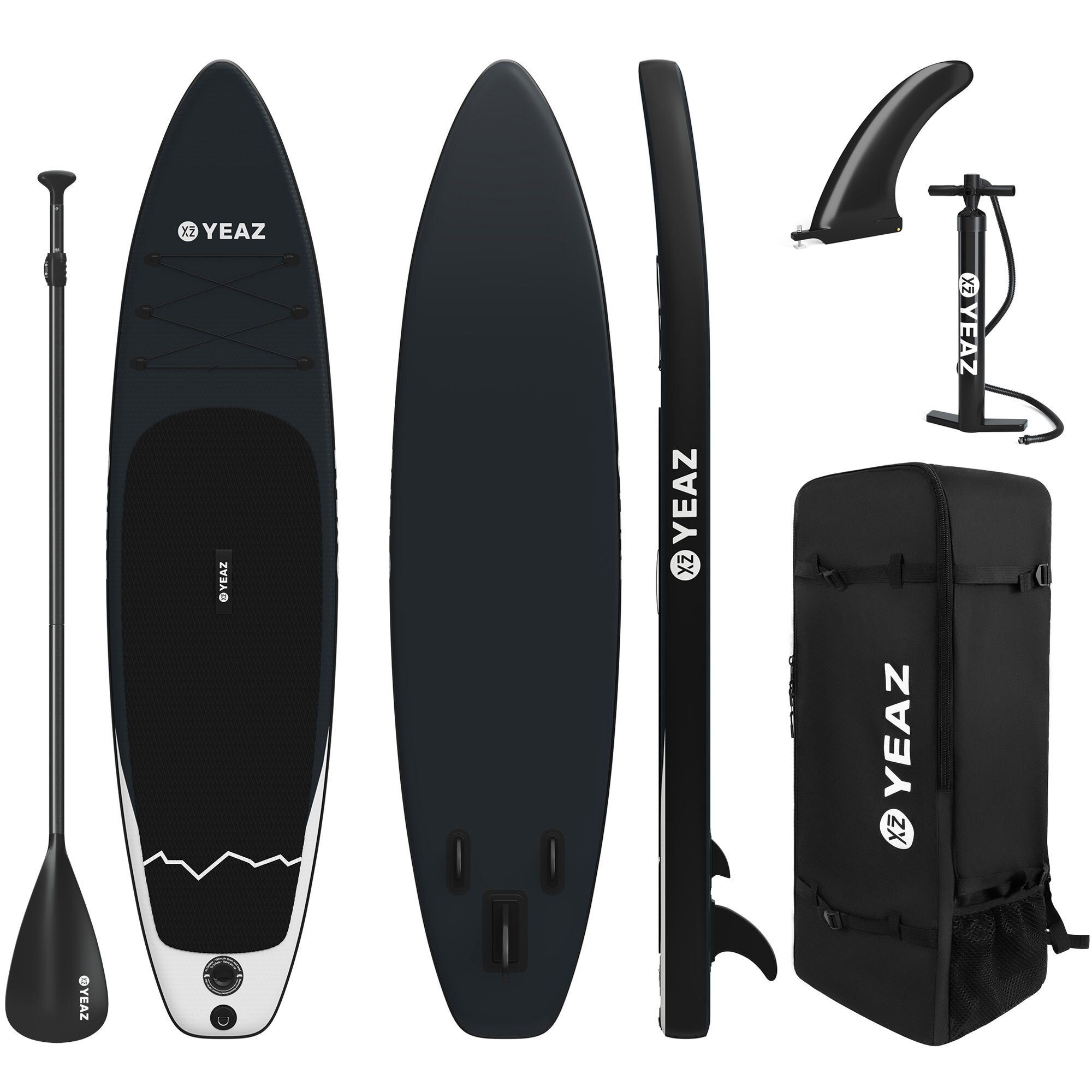 YEAZ Inflatable SUP-Board NALU - AQUATREK - SET sup board und kit, Inflatable SUP Board, (Set), inkl. Zubehör wie Paddel, Handpumpe und Rucksack