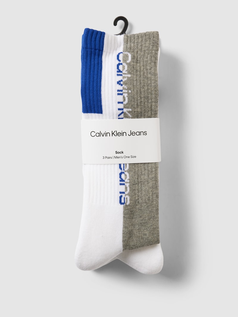 Socken mit Label-Print im 3er-Pack in weiss