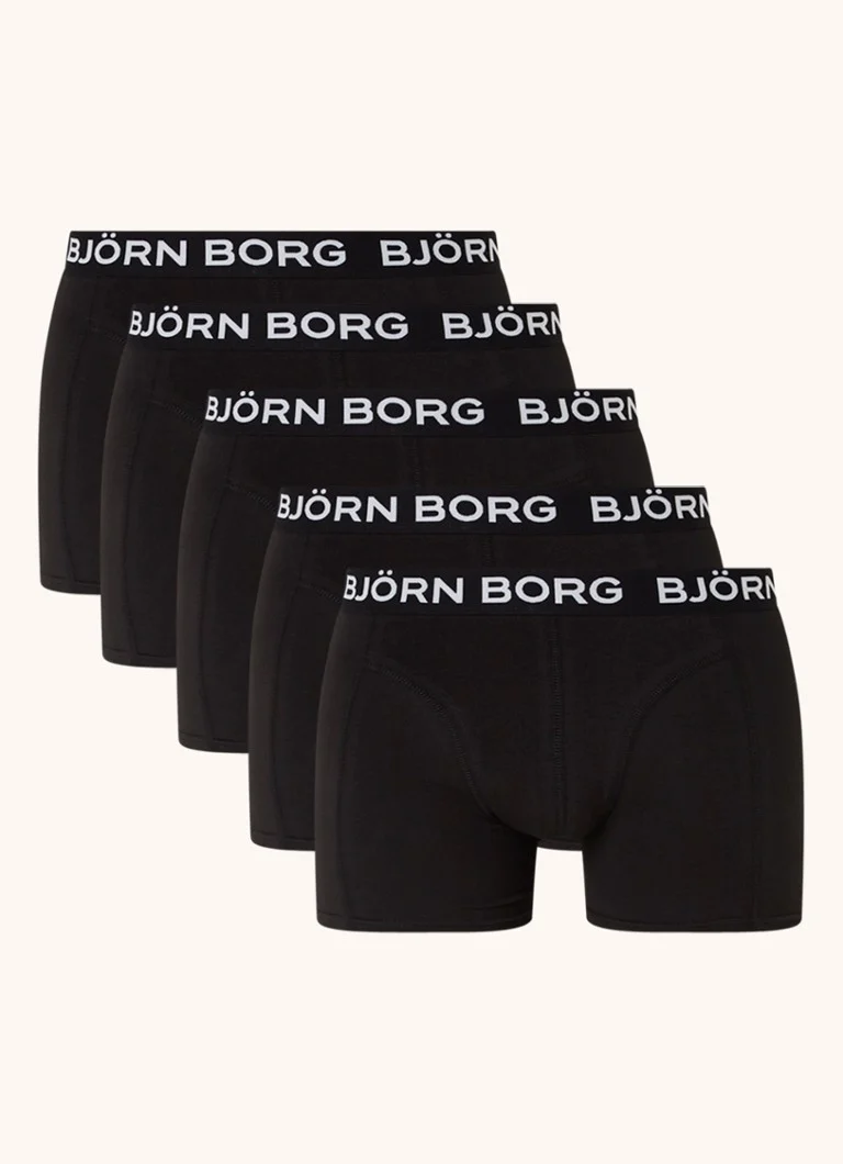 Boxer Björn Borg Essential con fascia logo, confezione da 5