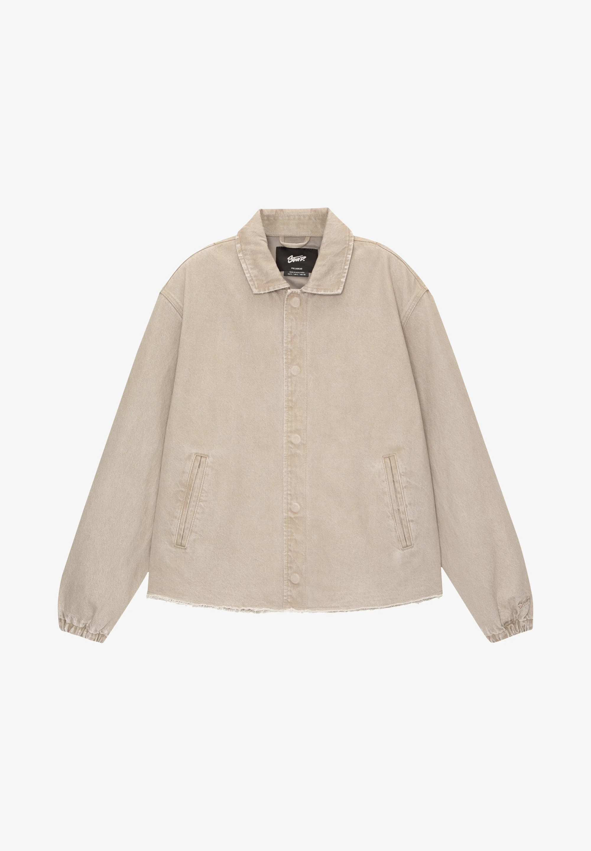 PULL&BEAR STWD CINTURA COSTURADA - Chaqueta vaquera
