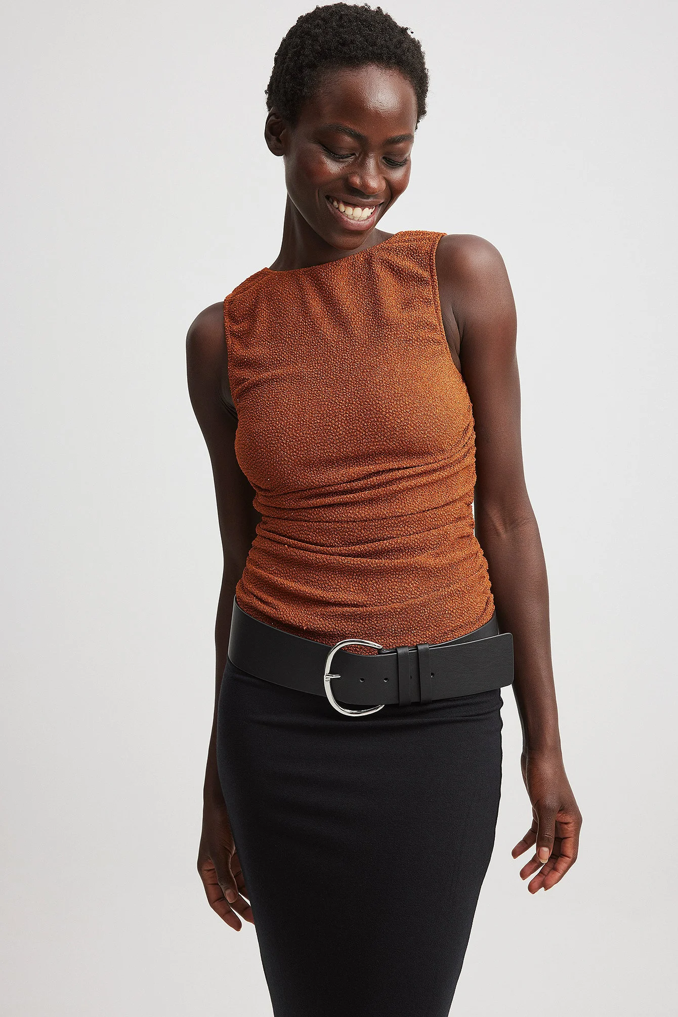 Drapiertes Glitzer-Top