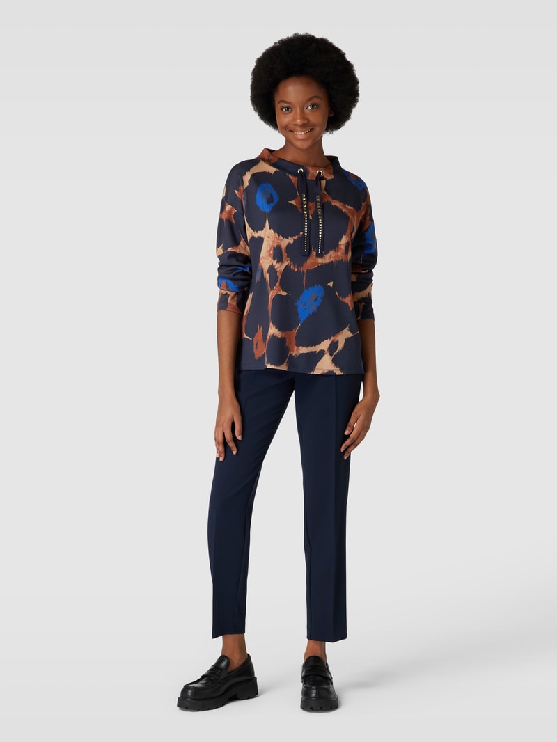 Sweatshirt mit Allover-Muster in royalblau