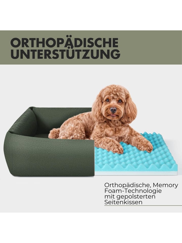 PAW WOW Hundebett EMMA Velours Olive günstig kaufen 80 x 60 cm