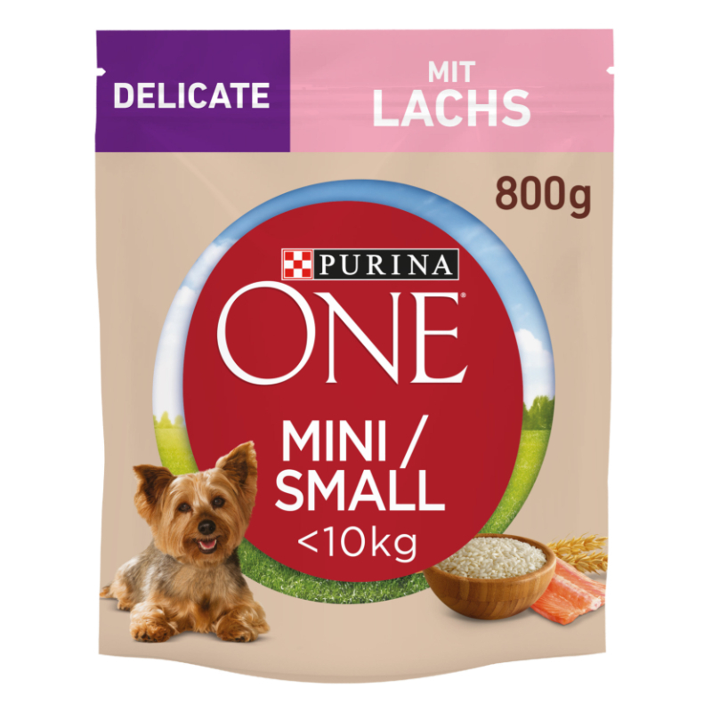 Purina ONE Hundetrockenfutter Purina ONE Mini Adult Lachs 800 g