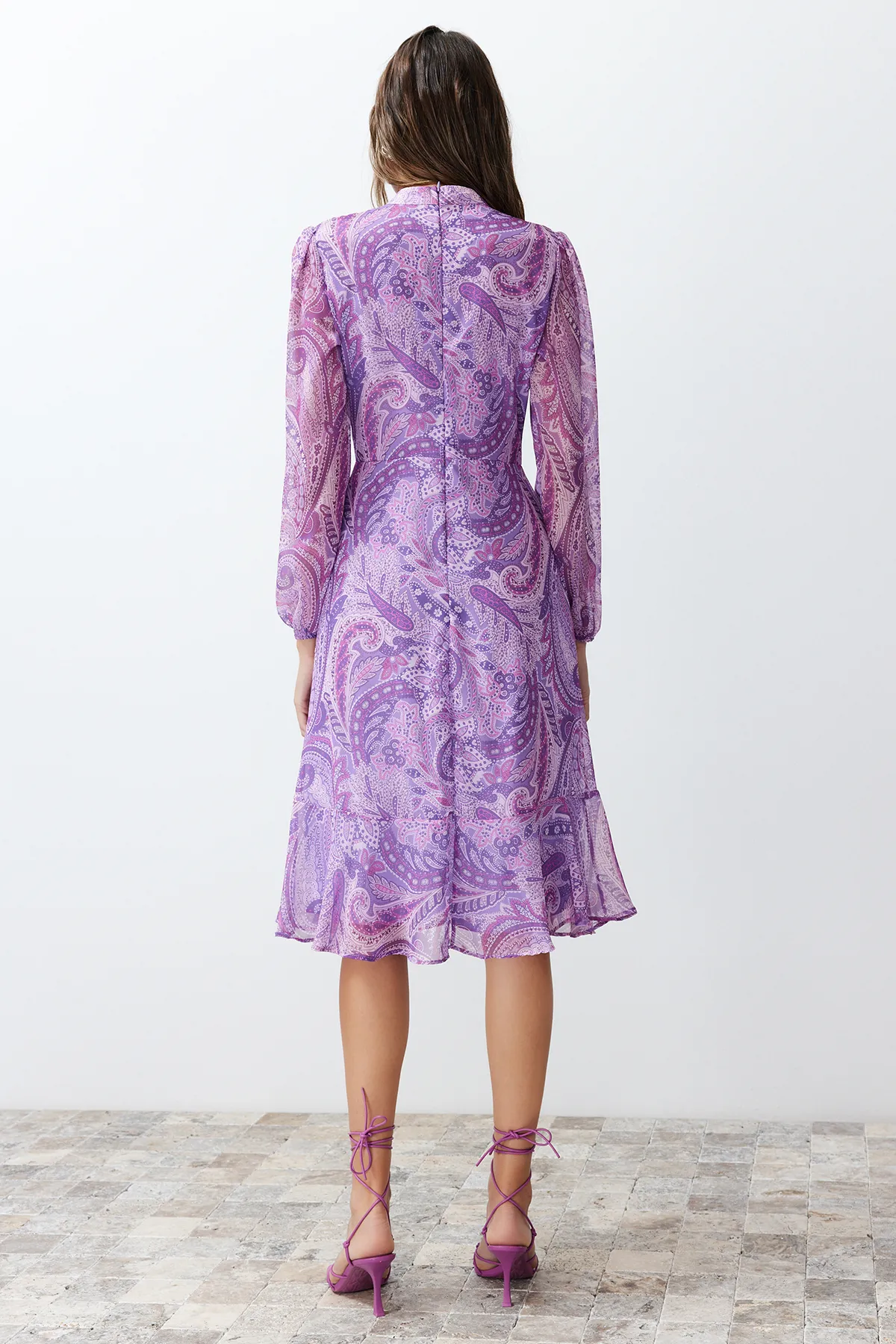 Trendyol Collection  Lila Schalmuster TWOAW23EL01436