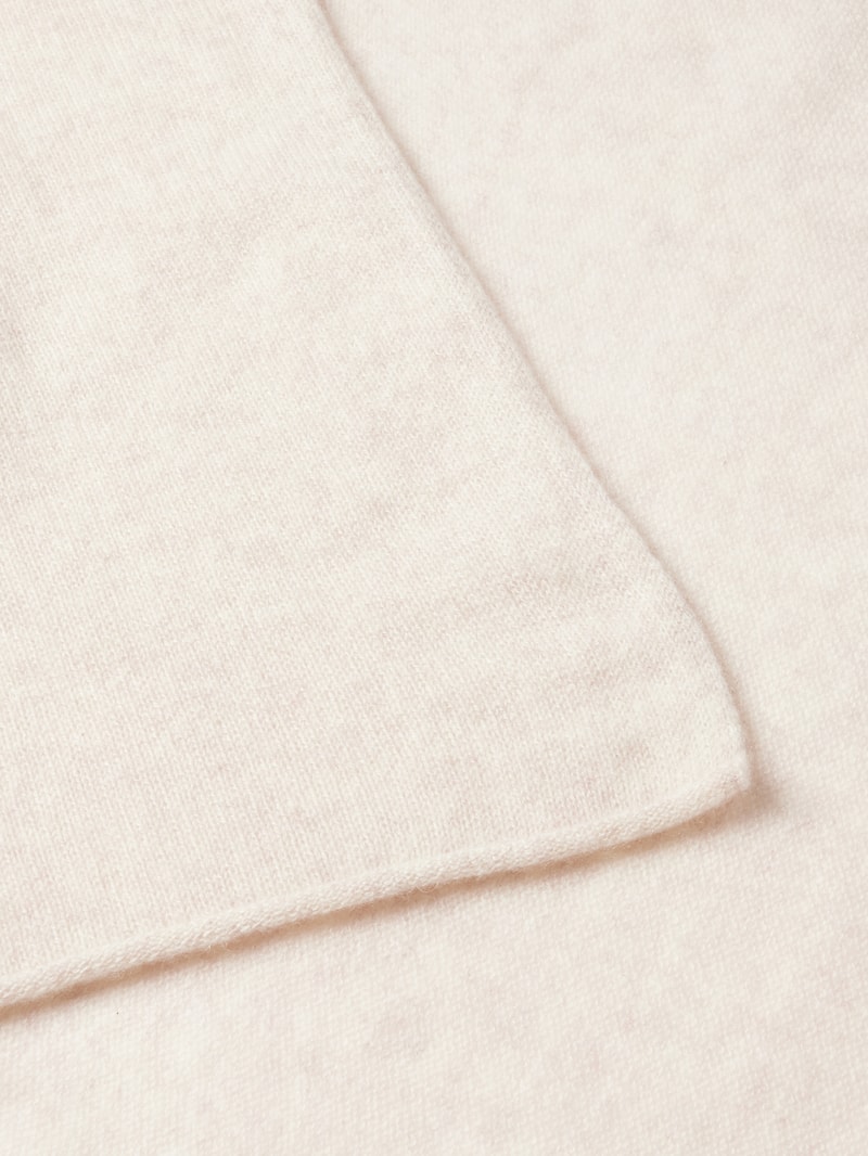 Strickschal aus Kaschmir in beige meliert
