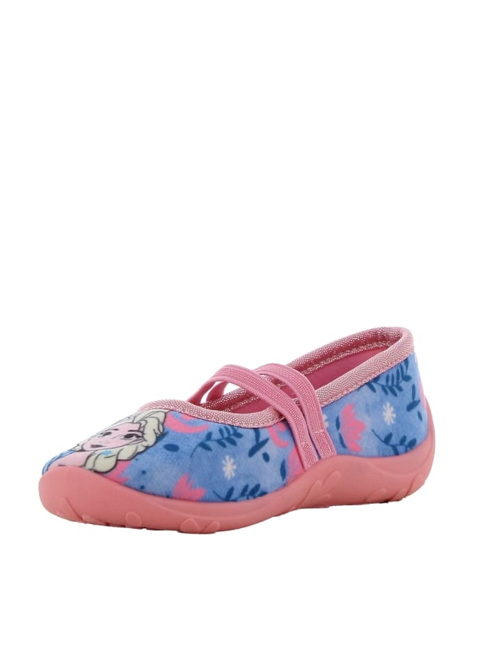 Disney Frozen Hausschuhe mit Frozen Anna und Elsa Motiv, in Blau, Ballerina design günstig kaufen