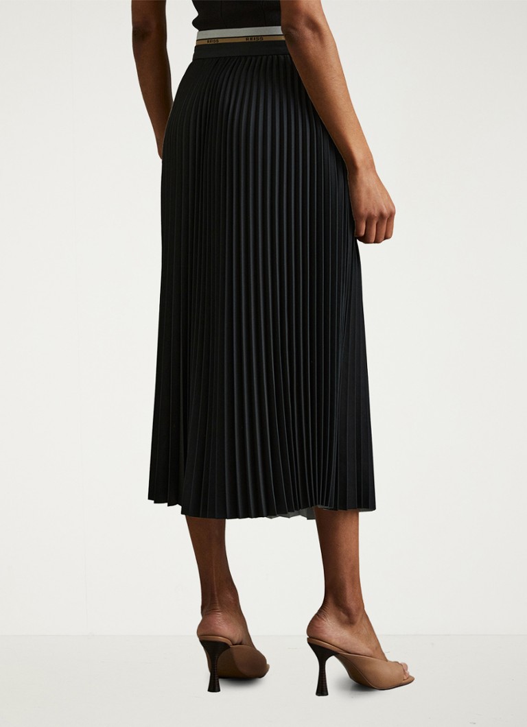 Reiss  Iris midi plooirok met split