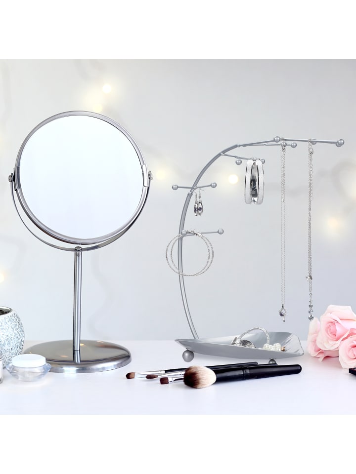 relaxdays Schmuckständer in Silber - (B)34 x (H)29 x (T)15,5 cm günstig kaufen onesize