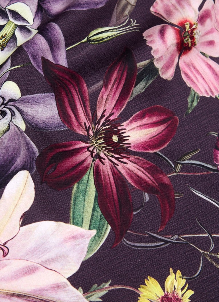 Παπλωματοθήκη Vandyck Noir Garden από βαμβακερό σατέν με φλοράλ μοτίβο - συμπεριλαμβανομένης μαξιλαροθήκης