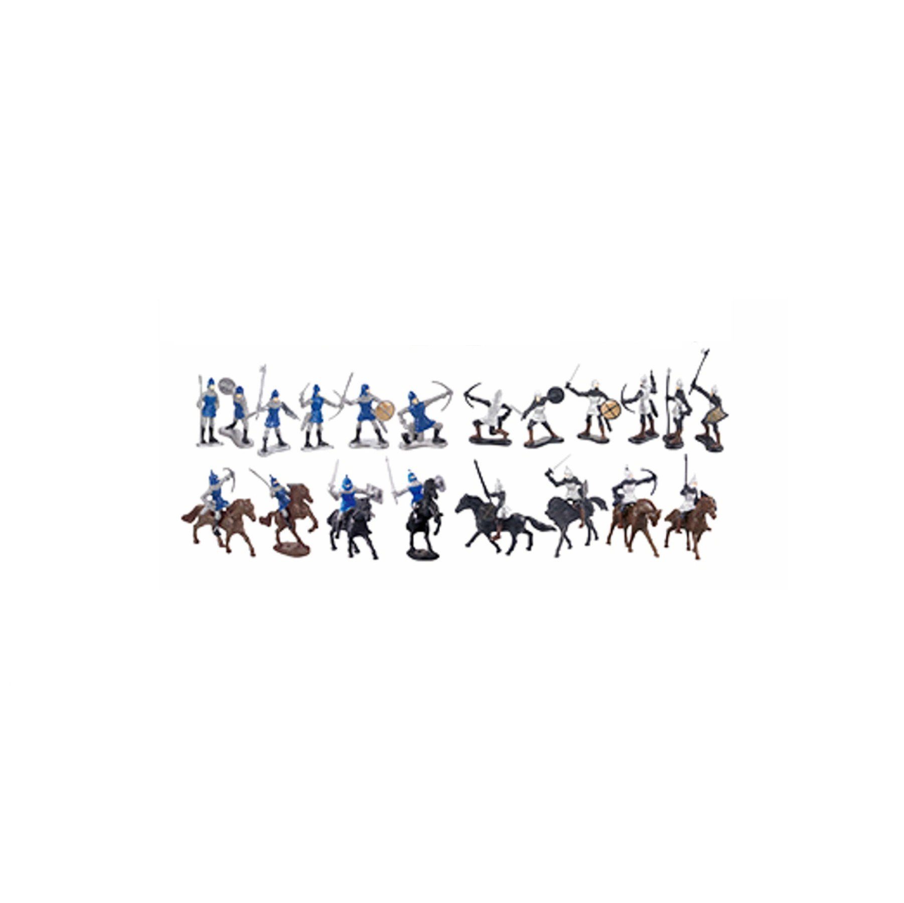 TikTakToo Spielzeug-Ritterset Kleine Ritterburg mit Spielfiguren Königreich Burg Schloss, (28x28x29cm, komplettes Spielset), incl. Spielfiguren Ritter, Kanonen, Zubehör
