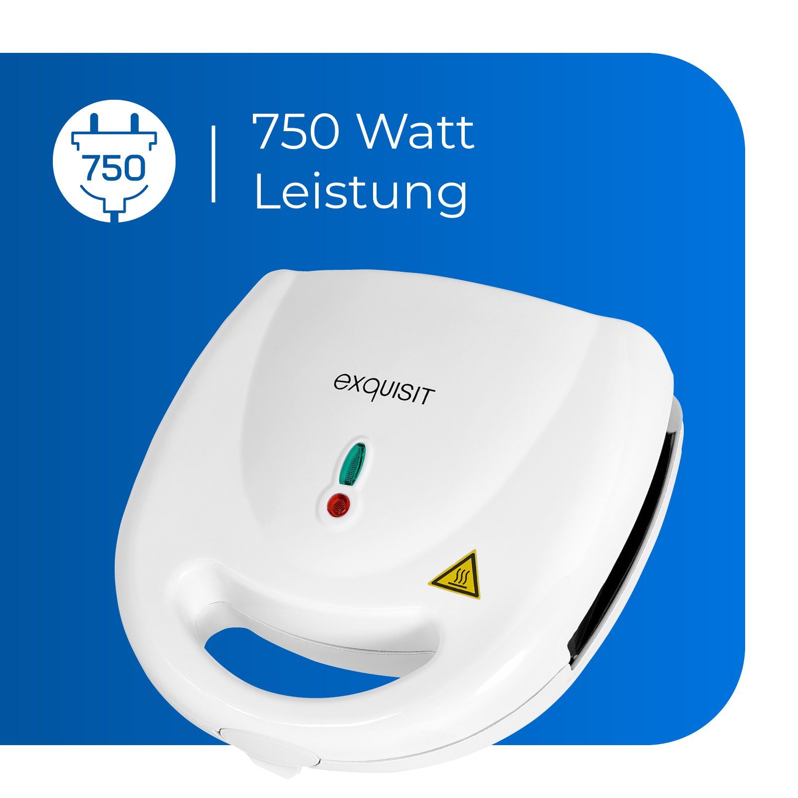 exquisit Sandwichmaker ST 3101, 750 W, Sandwichtoaster, Grill Platten mit doppelseitigem Toasten