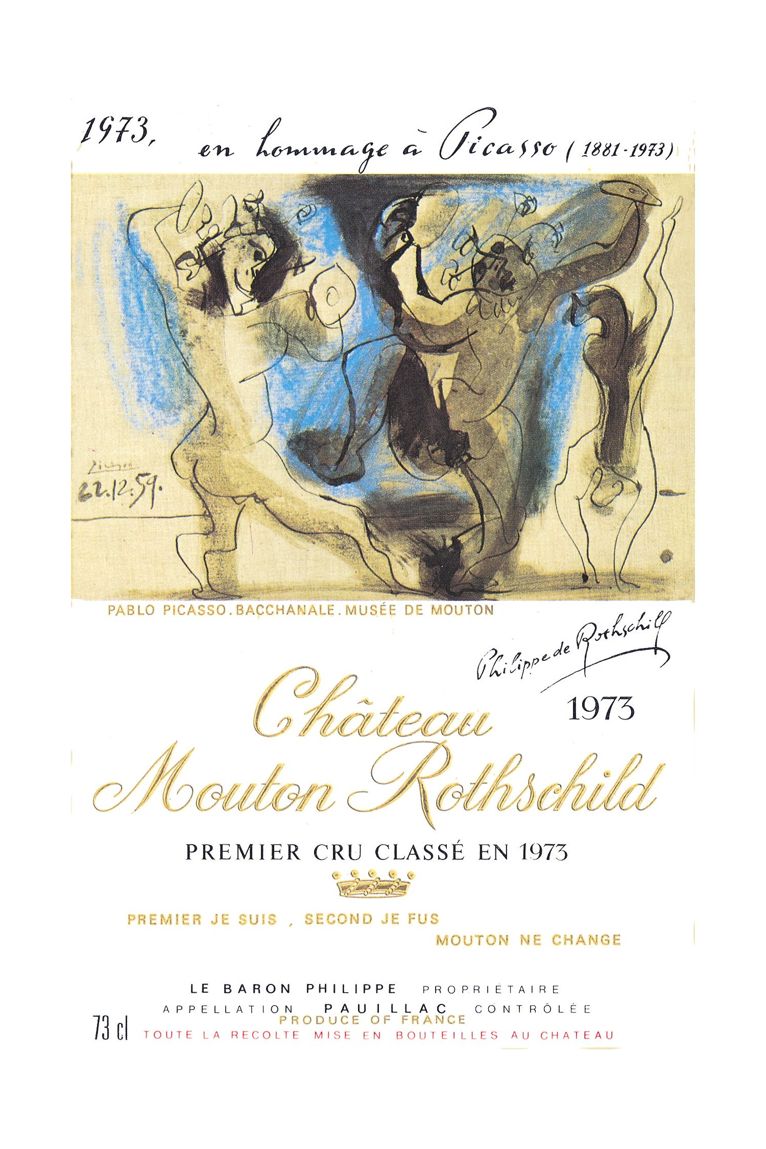 Château Mouton Rothschild 1973, Pauillac