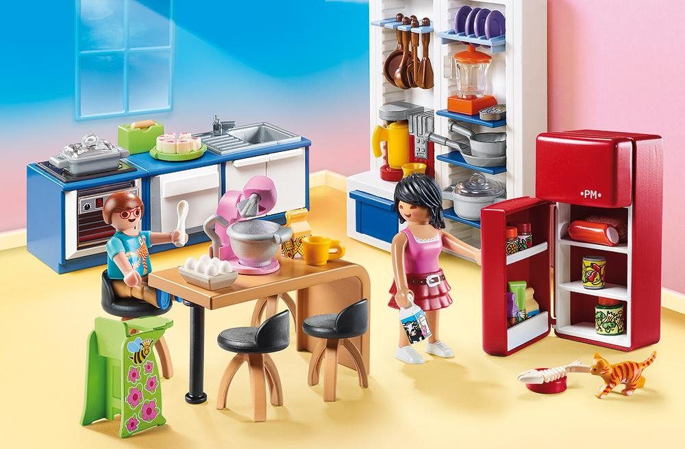 Playmobil® Konstruktions-Spielset Familienküche (70206), Dollhouse, (129 St), Made in Germany