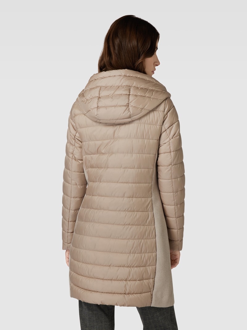 Steppjacke mit Two-Tone-Machart in beige