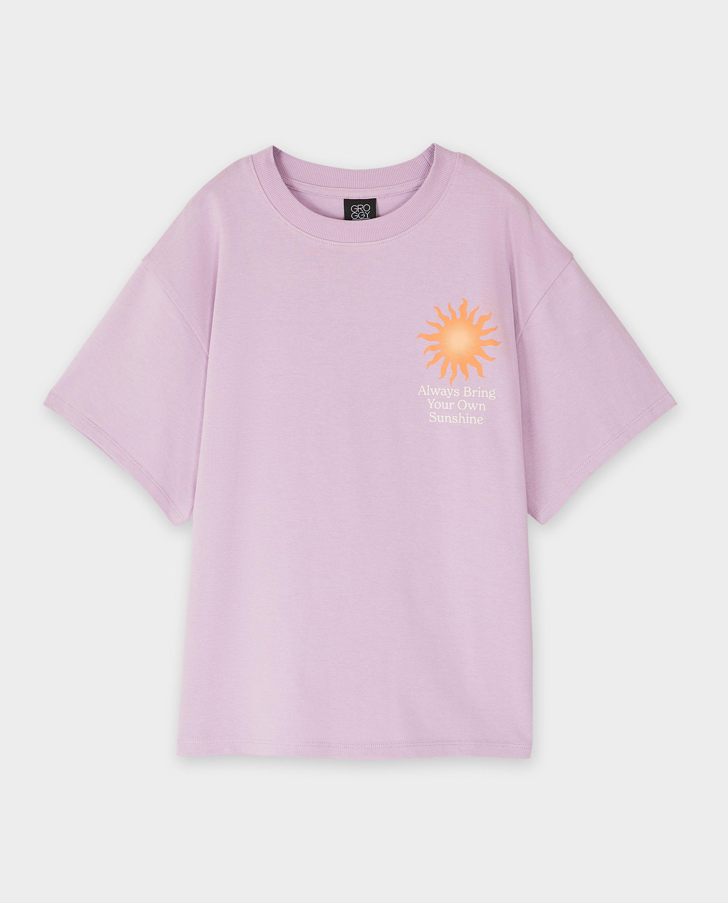 Tricou Groggy cu imprimeu violet