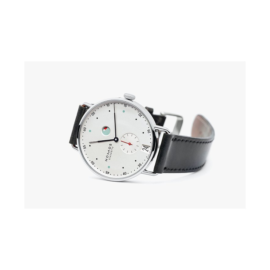 Nomos Glashütte Herrenuhr Metro Datum Gangreserve