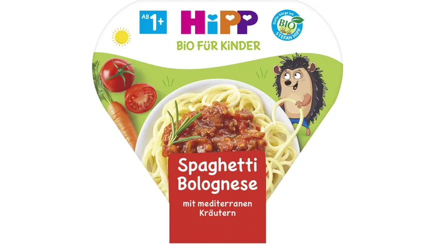 HiPP Bio für Kinder Pasta - Spaghetti Bolognese mit mediterranem Gemüse 250 g