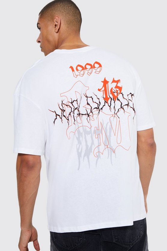 Oversize T-Shirt mit Grafitti-Print