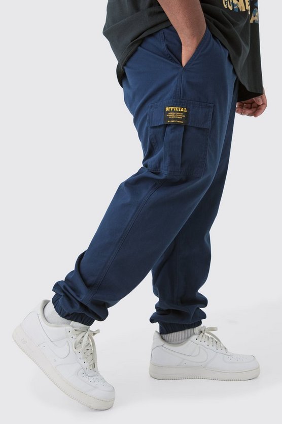 Plus Slim-Fit Cargo-Hose mit elastischem Bund