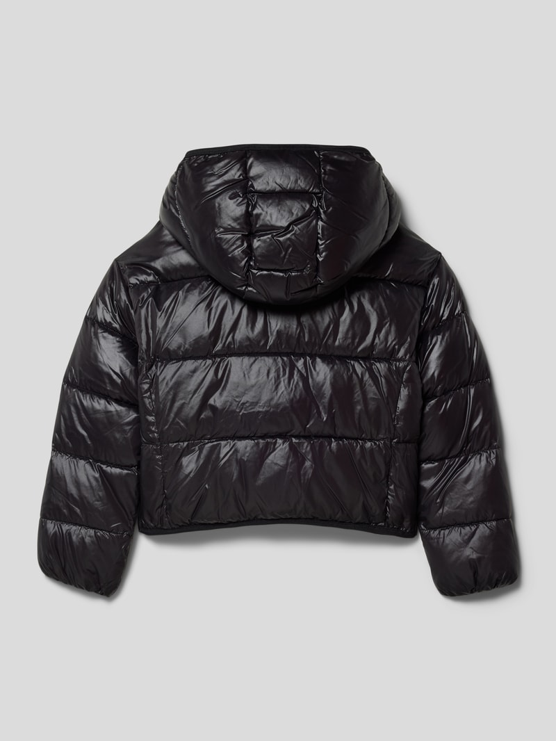 Steppjacke mit Label-Print in black