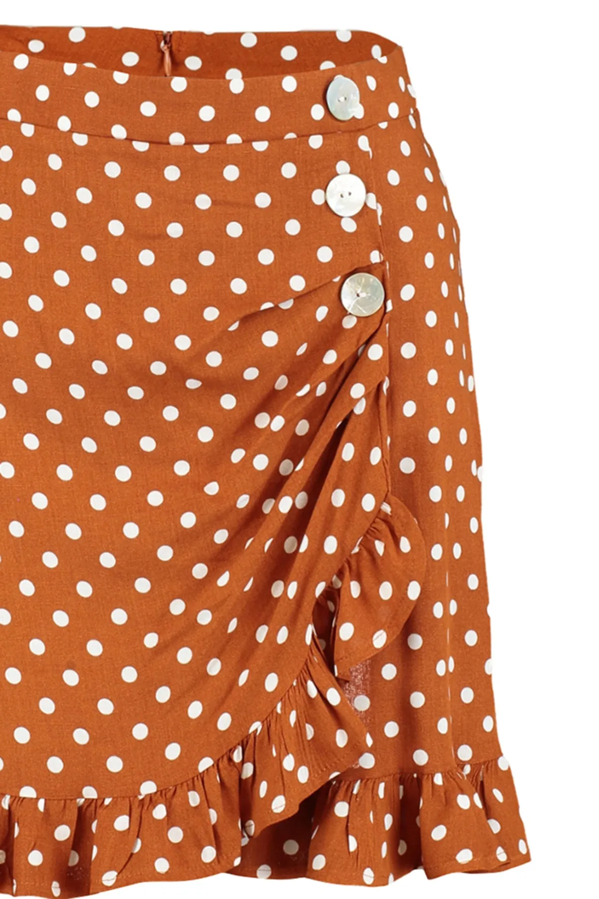 Trendyol Collection  Tile Polka Dot Woven Shorts Rock TWOSS21SR0472