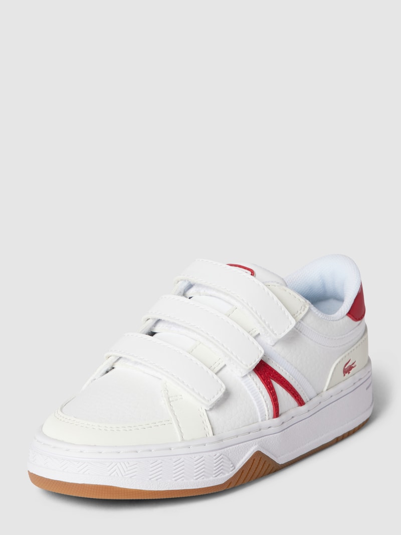 Sneaker mit Kontrastbesatz in weiß