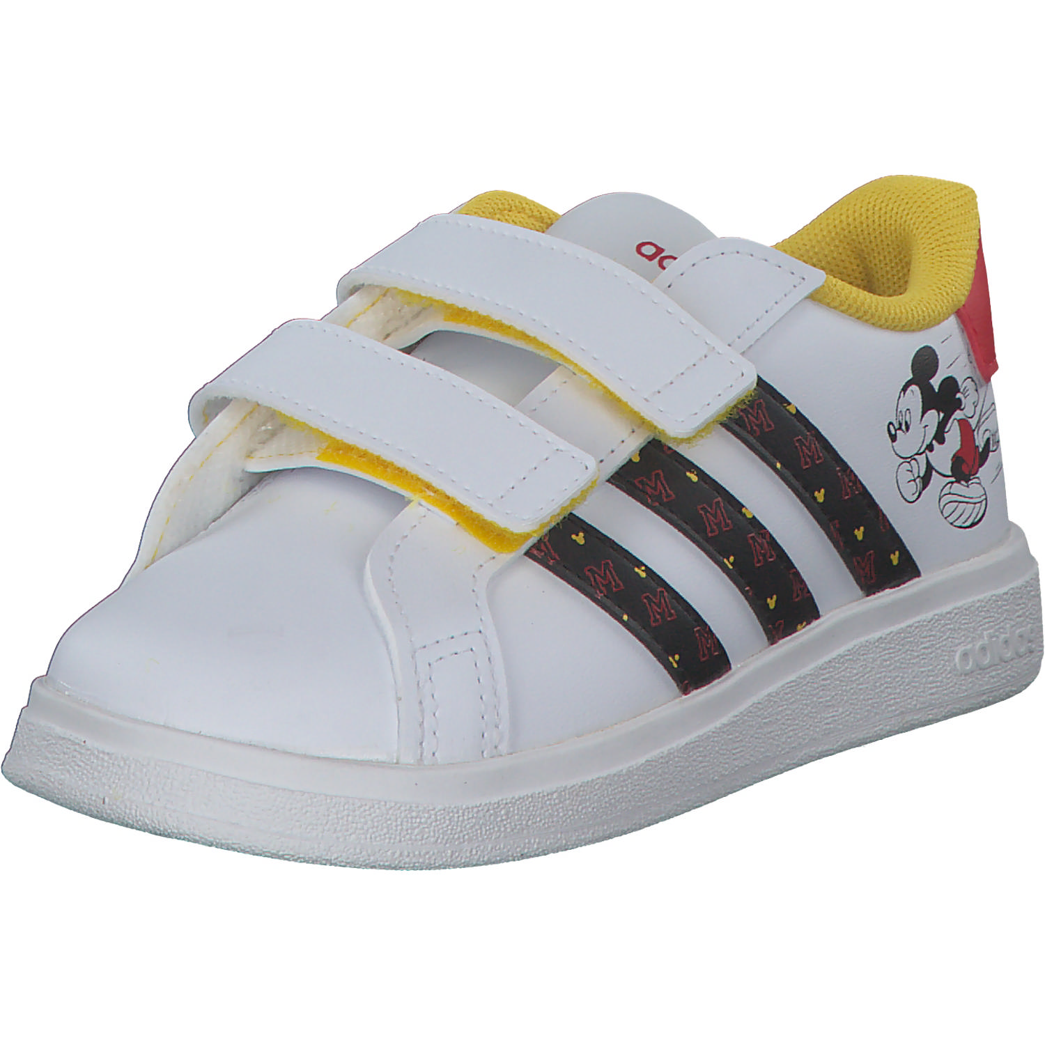 Adidas Grand Court Mickey CF I, Sneakers Low, Kinder, ftwr white/core black/better s