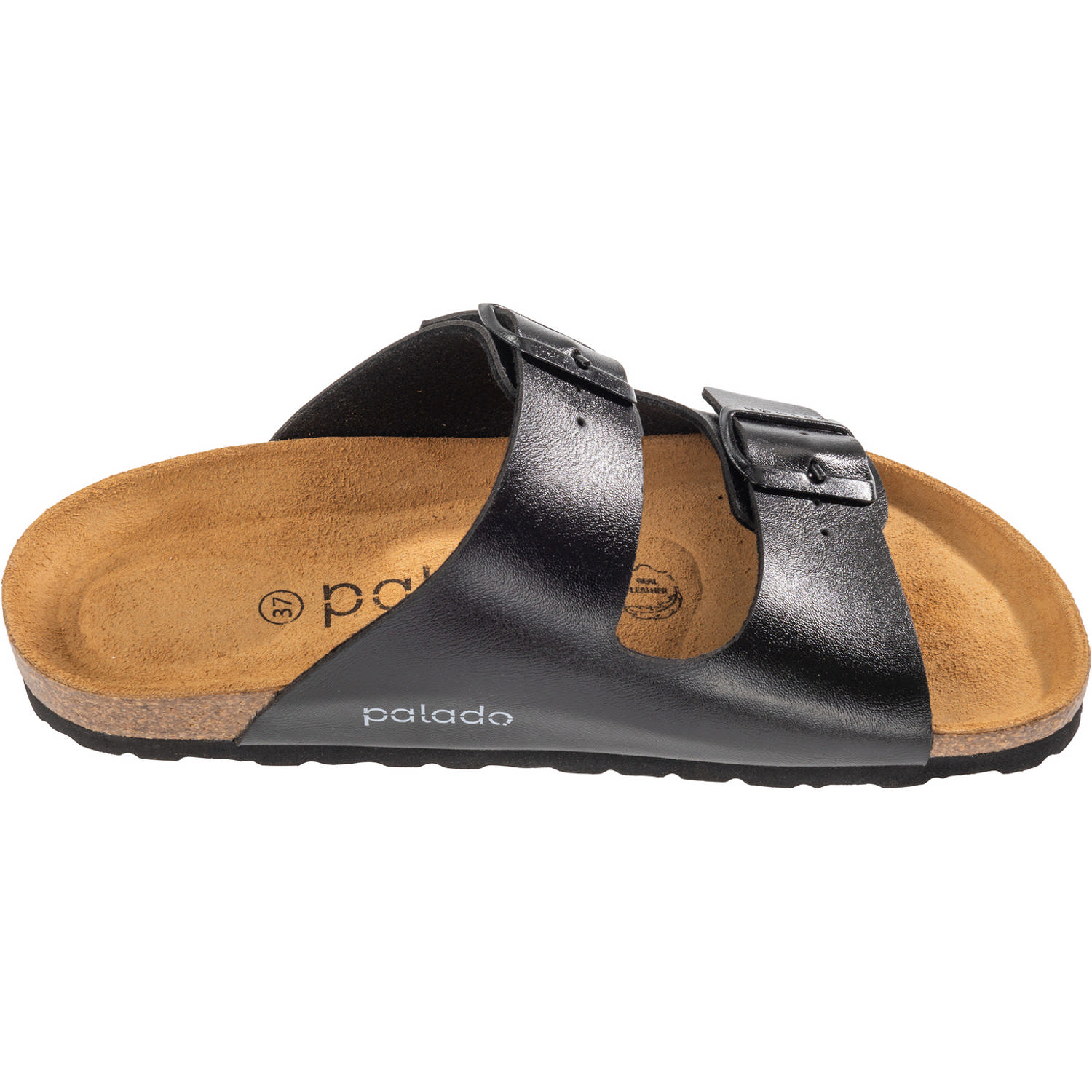 Palado Korfu PF, Pantoletten, Damen, Metallic Schwarz