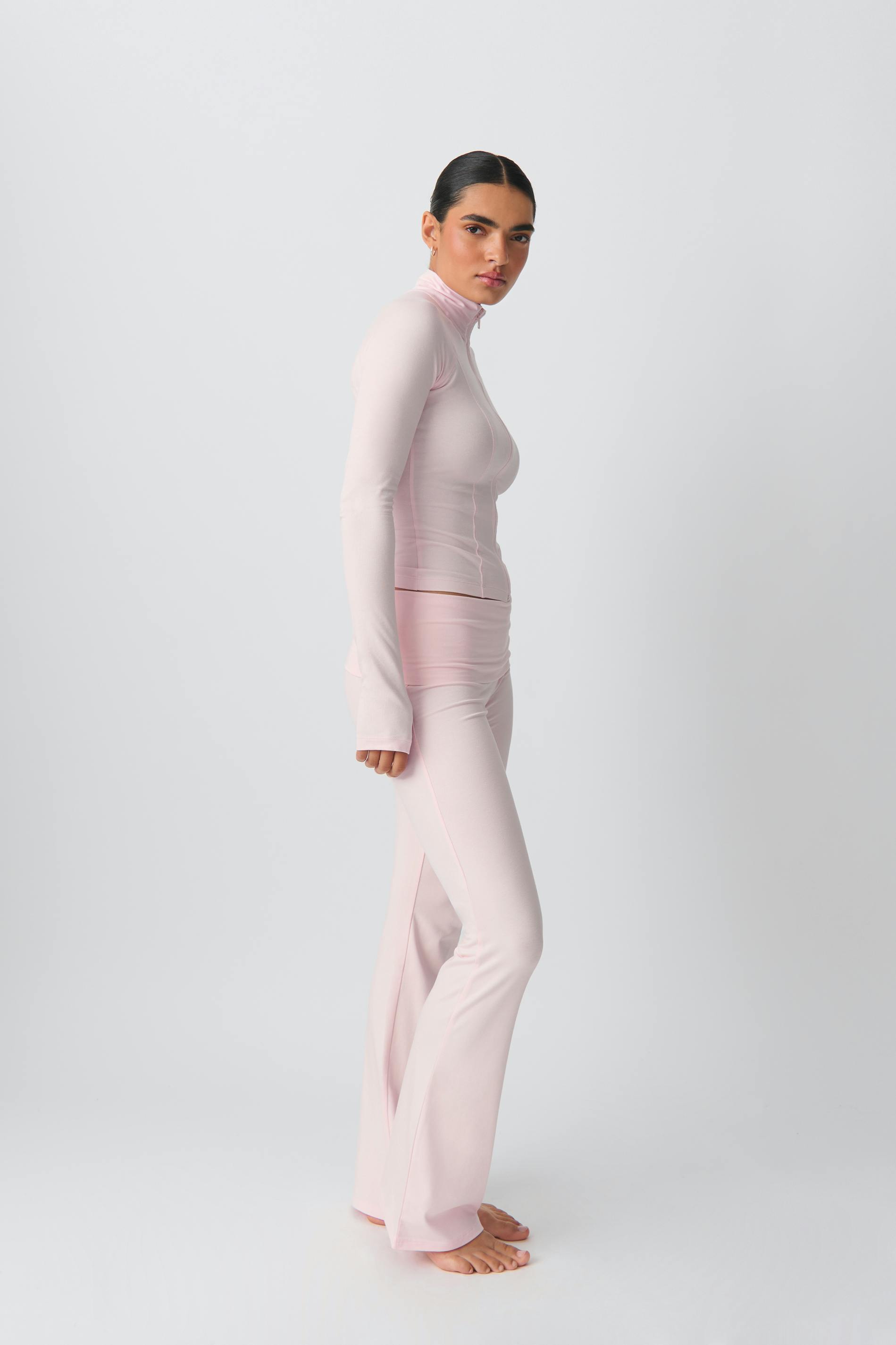 Soft touch folded trouser