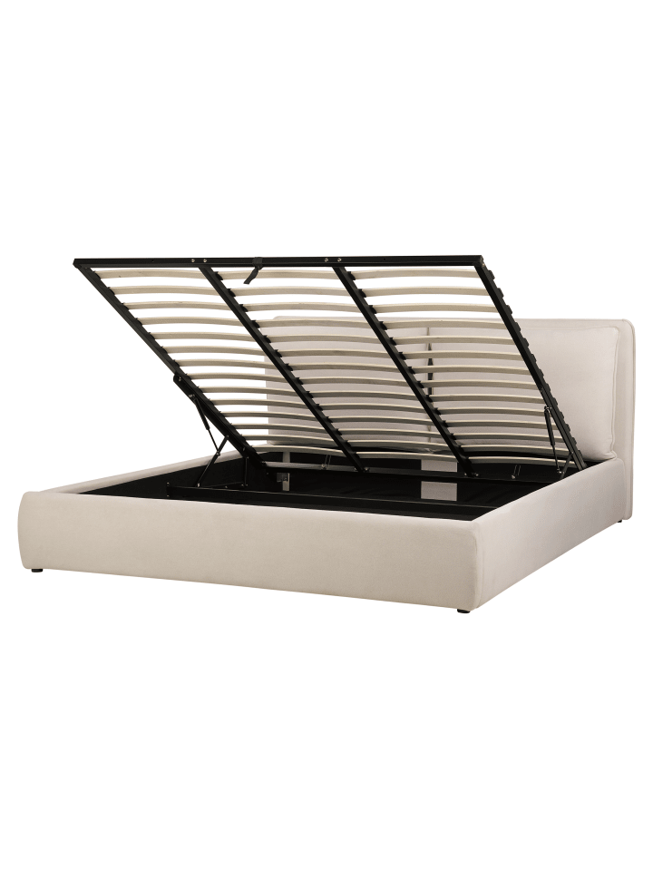 Beliani Doppelbett BAJONNA in Beige - (W) 204 x (H) 102 x (L) 235 cm günstig kaufen onesize