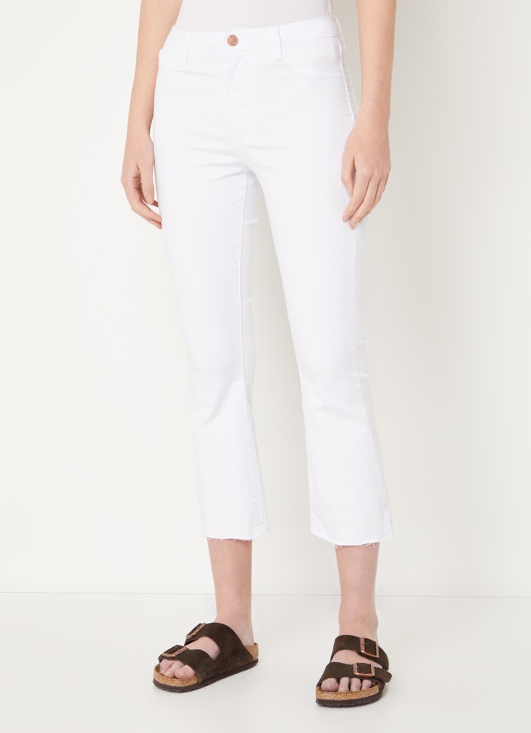 Articles Of Society London mid waist flared cropped jeans with colored wash