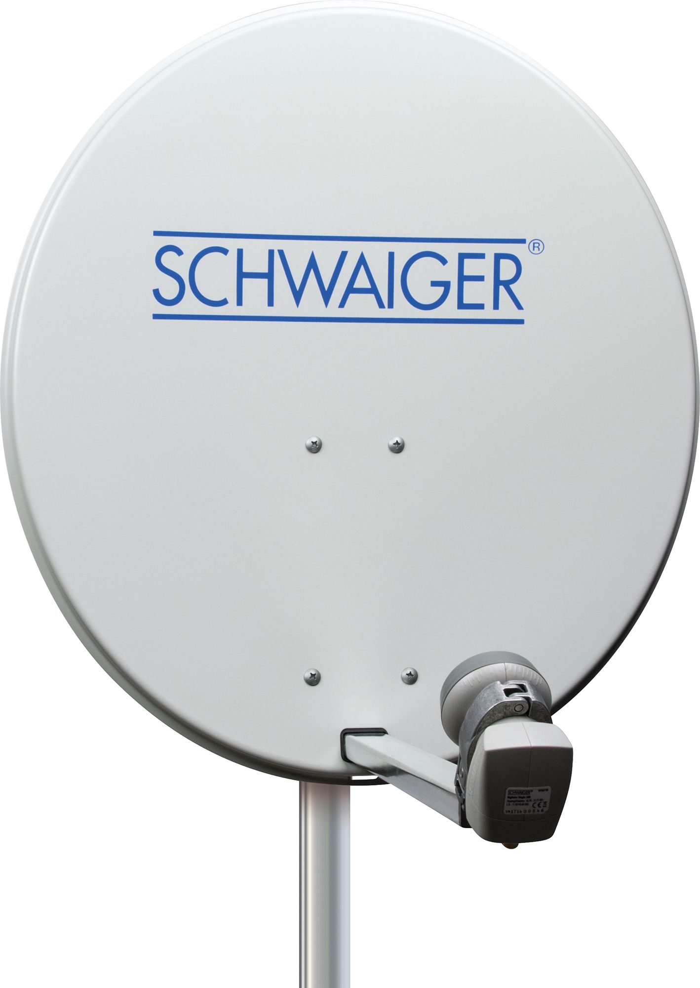 Schwaiger SPI621 hellgrauer 65 cm Alu-Spiegel