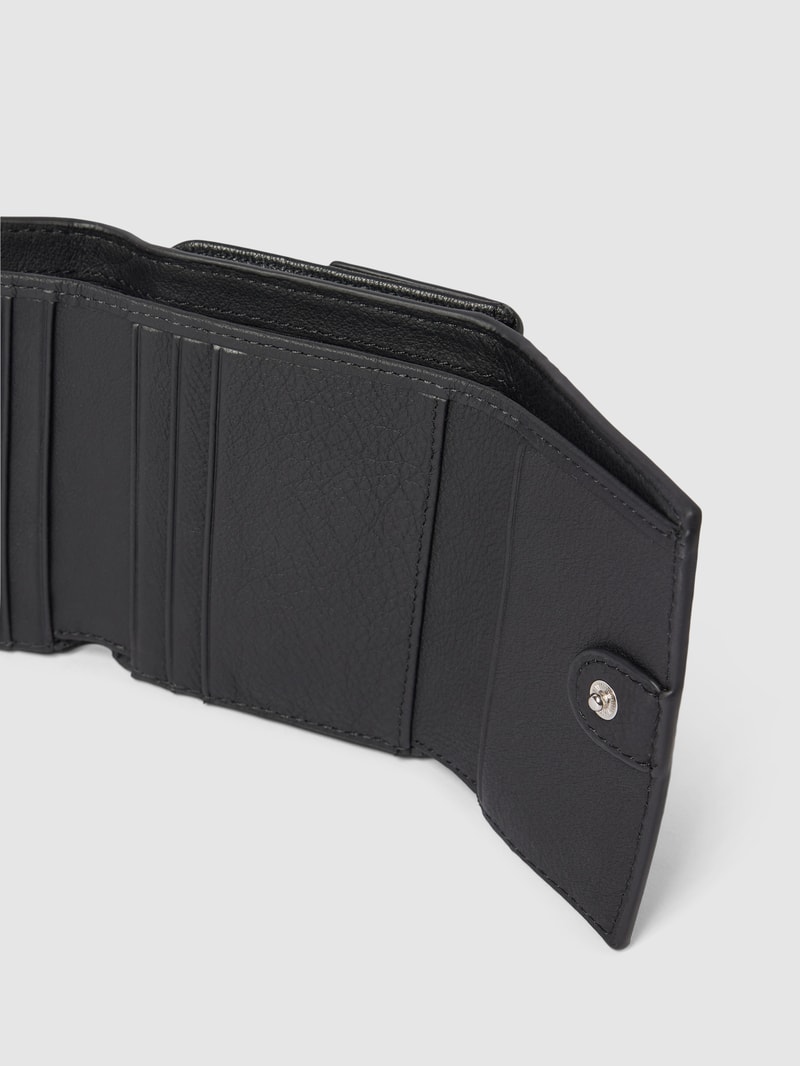Portemonnaie mit Label-Detail Modell 'JEAN' in schwarz