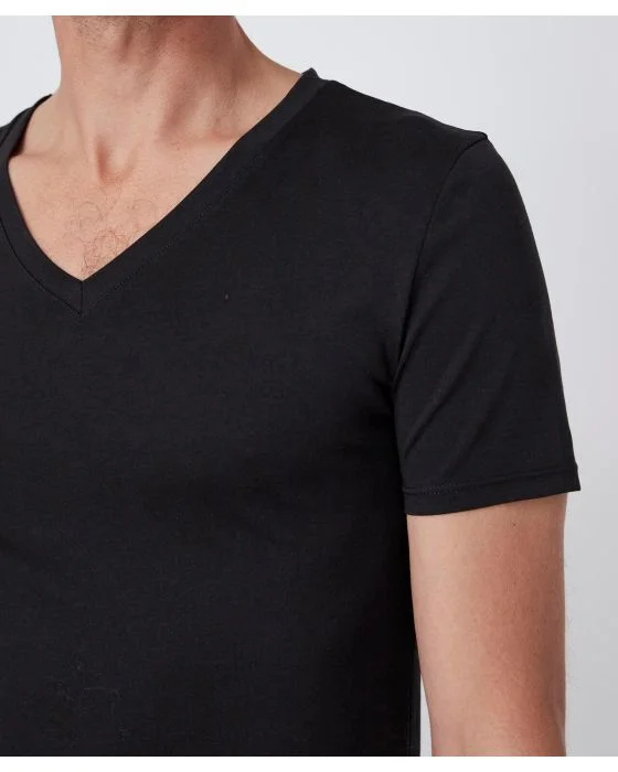 T-shirt col V, maille jersey Climatyl