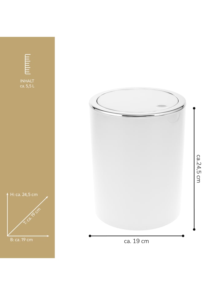 bremermann Kosmetikeimer SAVONA 5,5 Liter ca. Ø 19 x 24,5 cm Höhe günstig kaufen onesize
